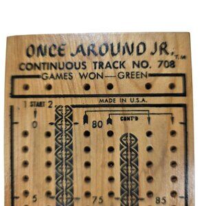 Pleasantime Cribbage Board Once Around Jr. Continuous Track No. 708 mcm game